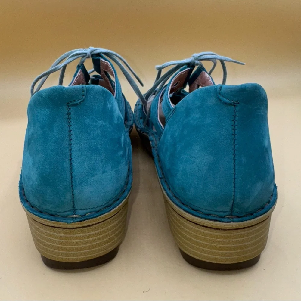 NAOT Yarrow Nubuck Teak Ghillie,‎ Women’s Size 39, EUC